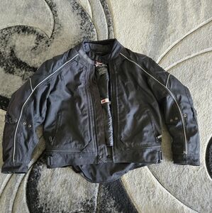 Tour Master Flex Black Motorcycle Jacket Fully Armored Mens Large Size 44